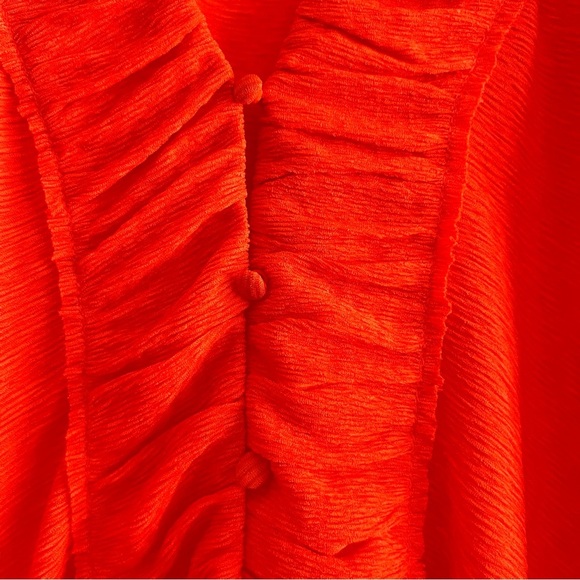 Anthropologie Long-Sleeve Textured Buttondown Top Size XL - Picture 7 of 15